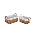 H2H Willow Rectangular Storage with Liner, Honey - Set of 2 H22546528